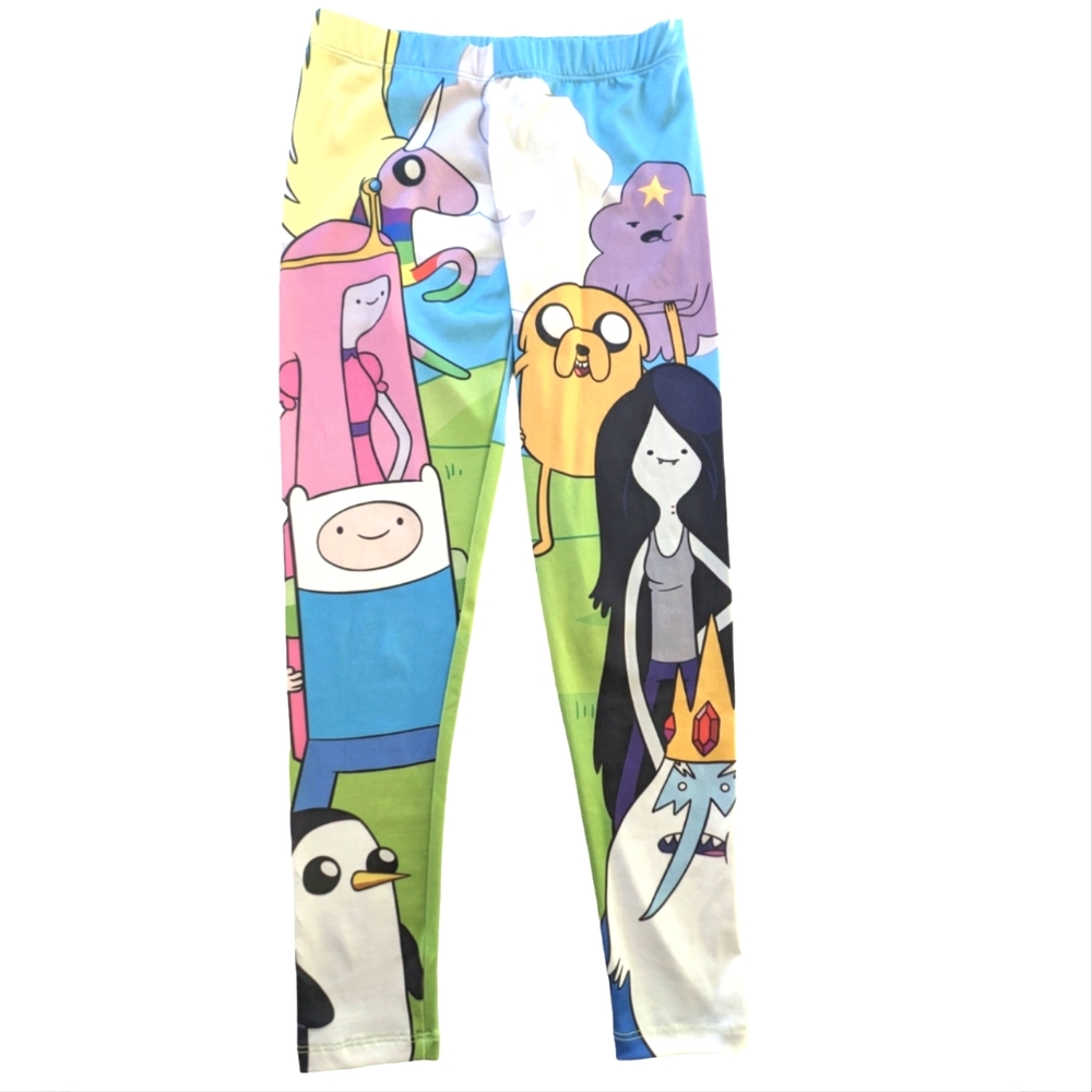 Mighty Fine Adventure Time women's leggings Cartoon Network Sz M